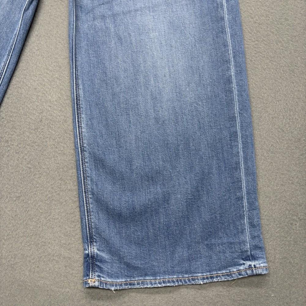 American Eagle Low Rise Baggy Jeans Wide Leg Womens 8 Short Blue Stretch Y2K - Picture 5 of 16